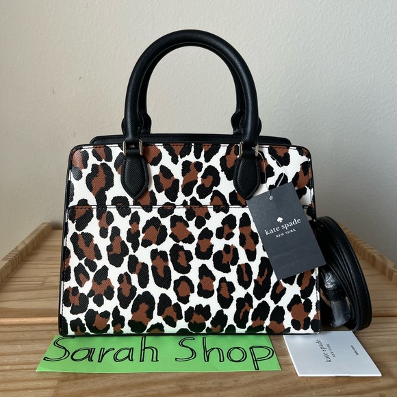 ♠️Kate Spade Madison Spotted Leopard Small Satchel - Picture 3 of 15
